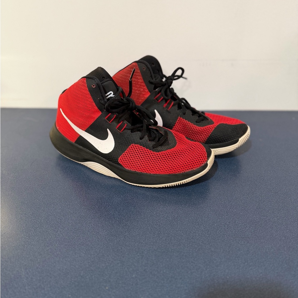 Nike Kids' Red and Black High-Top Basketball Shoes